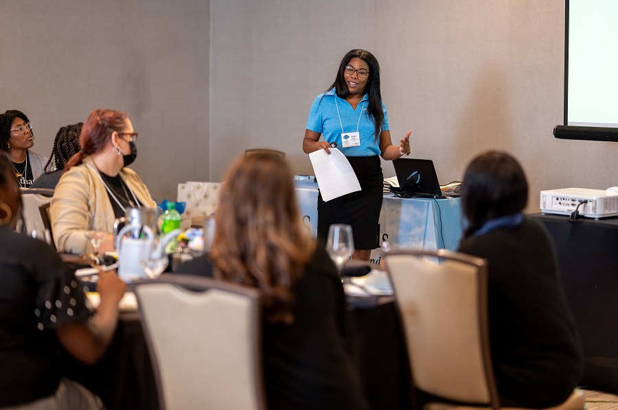 Cheryl leading a workshop