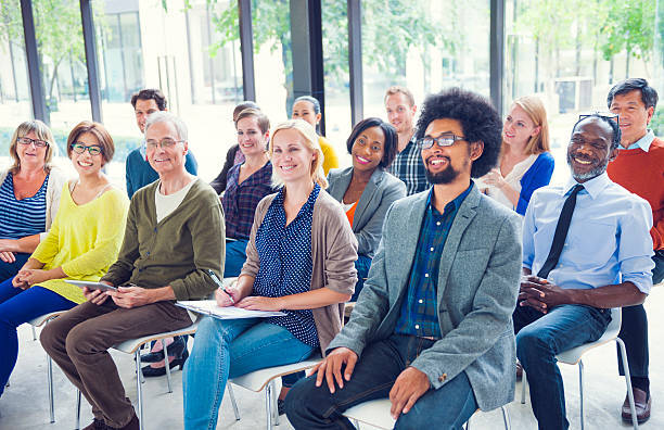 Adults answering discussion prompts
