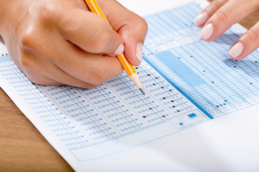 Test Anxiety Student fills in standardized test